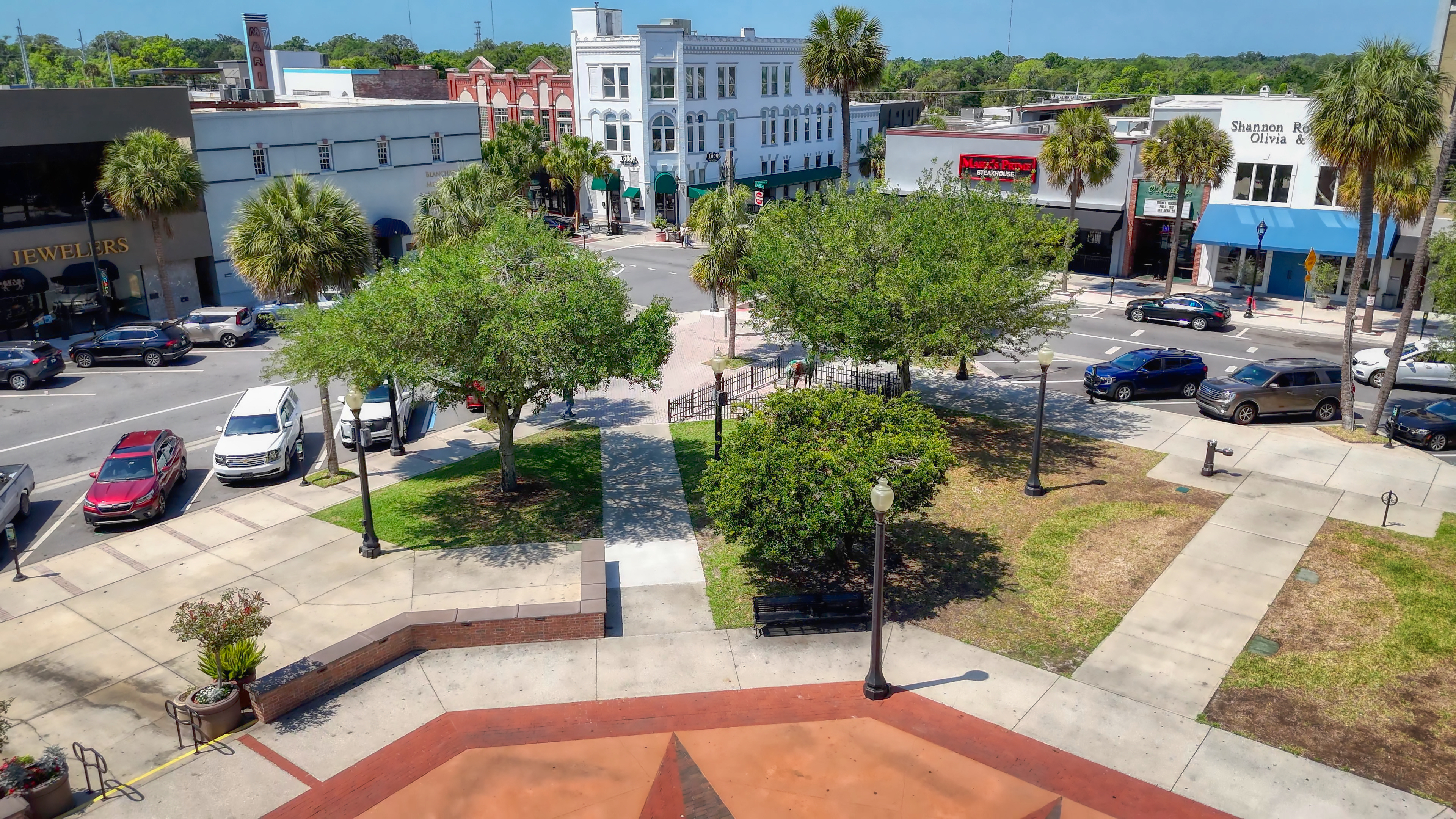 Aerial view of downtown Ocala Florida town square