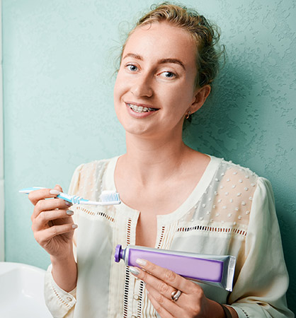 brushing and flossing